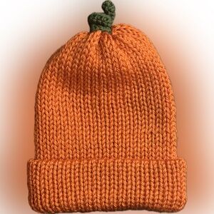 New Hand Crafted Knitted Hat Pumpkin Unisex